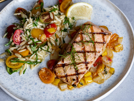 Grilled Lemon-Basil Atlantic Salmon Fillet