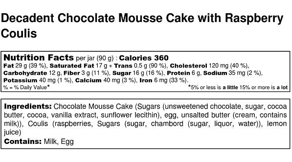 Decadent Chocolate Moussecake with Cranberry Cognac Coulis
