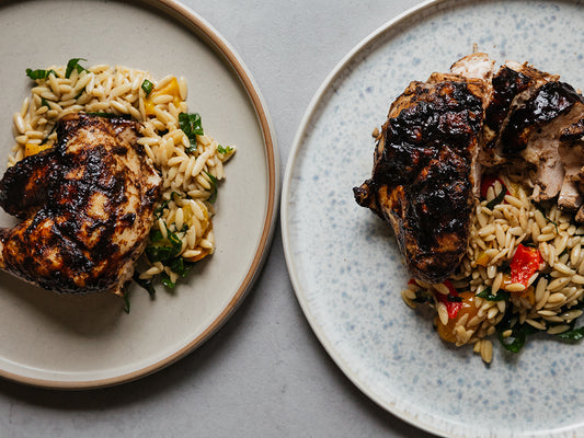 Grilled Mediterranean 1/2 Chicken Dinner for 2