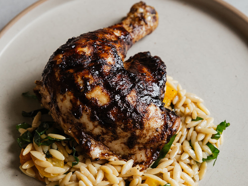 Grilled Mediterranean 1/2 Chicken Dinner for 2
