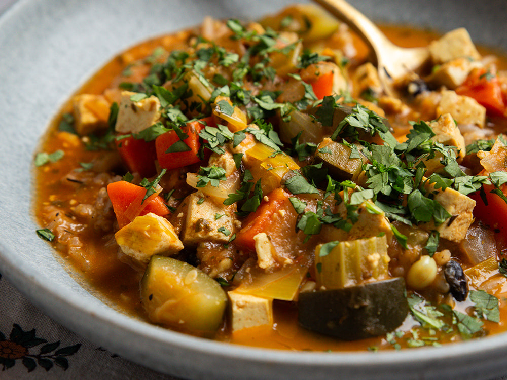 Really Good Vegan Caribbean Jump -Up Stew Kit with Rice and Beans