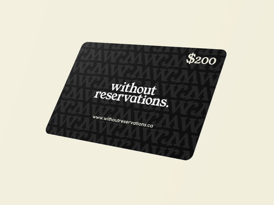 Without Reservations Gift Cards