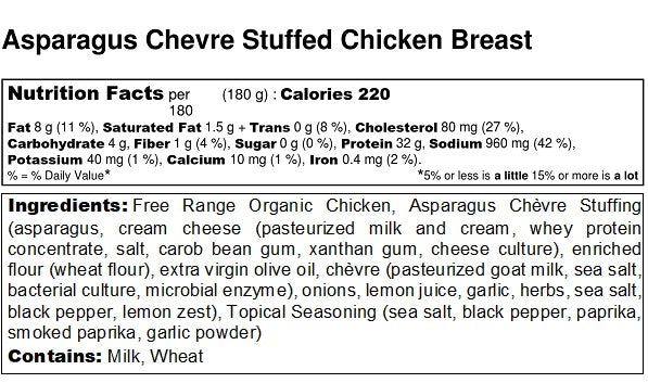 Asparagus-Chèvre Stuffed Chicken Breast