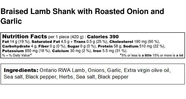 Braised Lamb Shank with Roasted Garlic and Onions