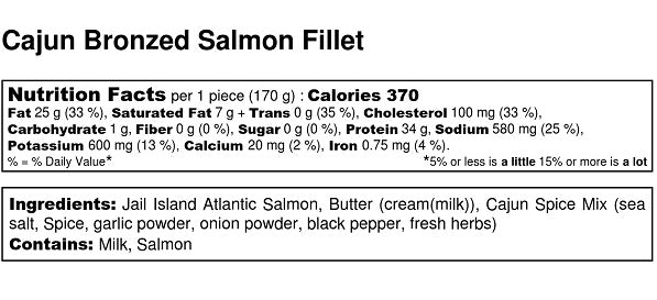 Cajun Bronzed Salmon Fillet