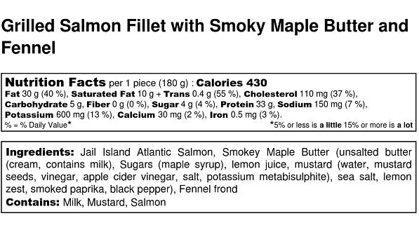 Grilled Atlantic Salmon Fillet in Smoky Maple Butter