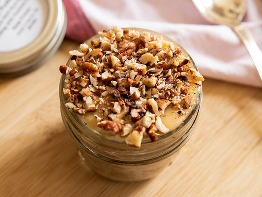 Pirate Pudding (Banana Rum Pecan Bread Pudding)