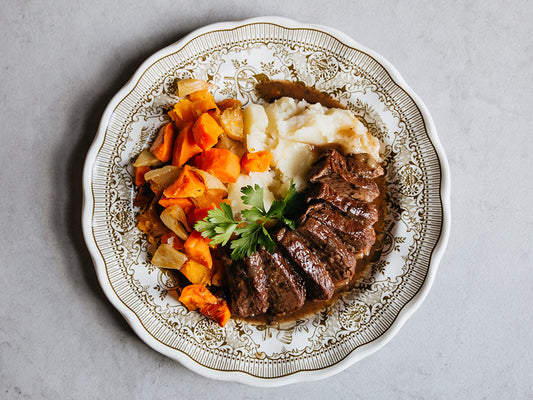 Holiday Braised Boneless Beef Short Rib in Red Wine Demi Glace Dinner