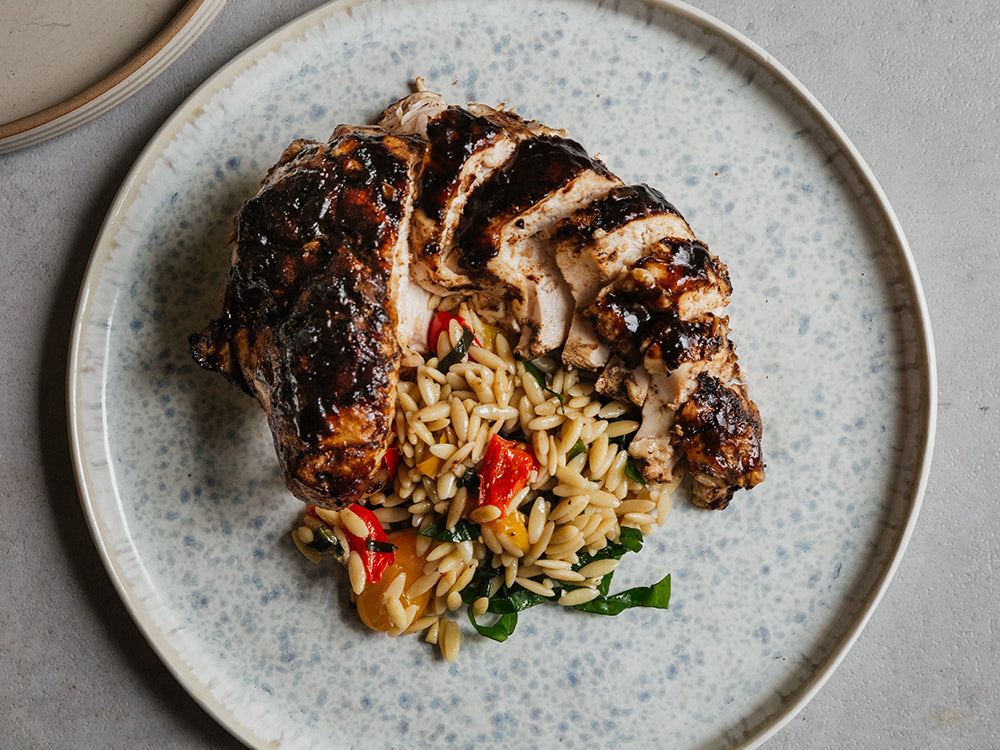 Grilled Mediterranean 1/2 Chicken Dinner for 2