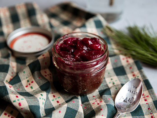 Decadent Chocolate Moussecake with Cranberry Cognac Coulis