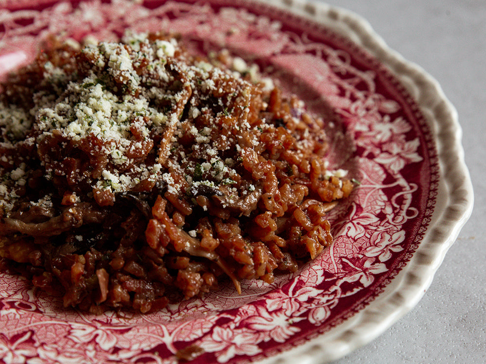 Holiday Mushroom Miso Risotto (V)  (GF)