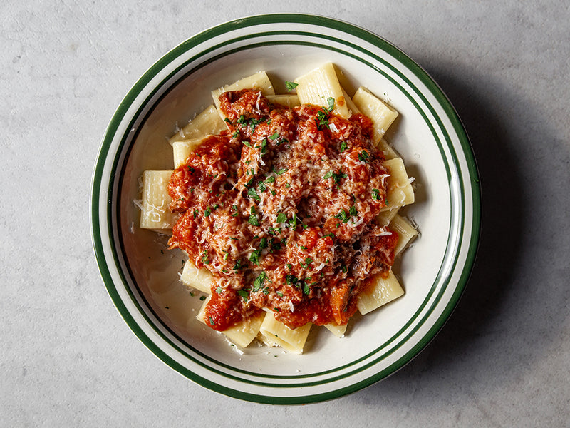 Braised Lamb Ragù with Rigatoni