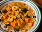 Caribbean Jump up Shrimp and Vegetable Stew with Rice and Beans