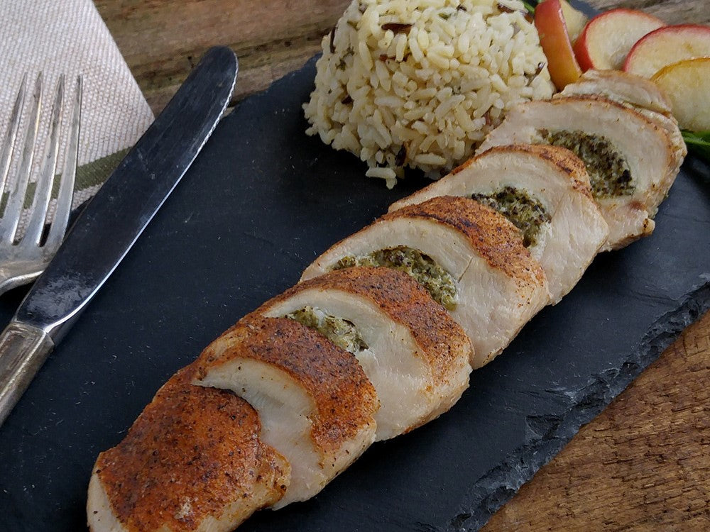 Spinach, Apple and Brie Stuffed Chicken Breast
