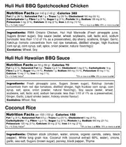 Grilled Huli Huli Hawaiian BBQ  1/2 Chicken Dinner Kit for 2