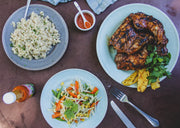 Grilled Huli Huli Hawaiian BBQ  1/2 Chicken Dinner for 2