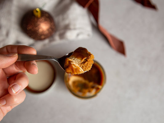 Gingerbread Espresso Cheesecake with a Toffee Molasses Caramel