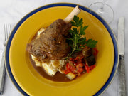 Braised Lamb Shank with Roasted Garlic and Onions