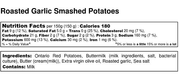 Roasted Garlic Smashed Potatoes 600g
