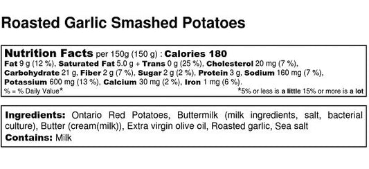 Roasted Garlic Smashed Potatoes 600g