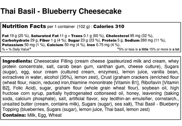 Thai Basil - Blueberry Cheesecake