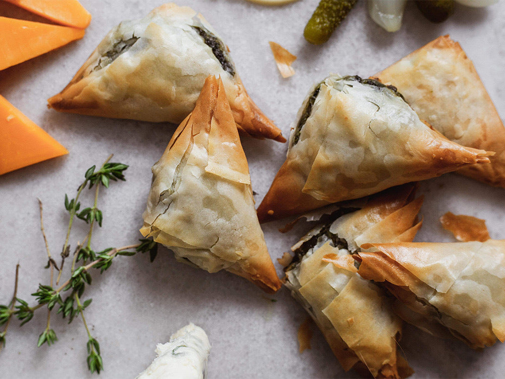 Spinach and Feta Phyllo Triangles